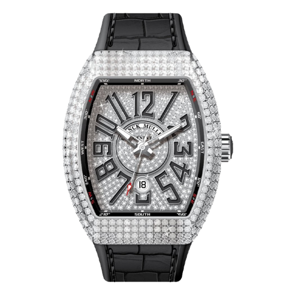 Franck Muller Vanguard Steel Full Diamonds