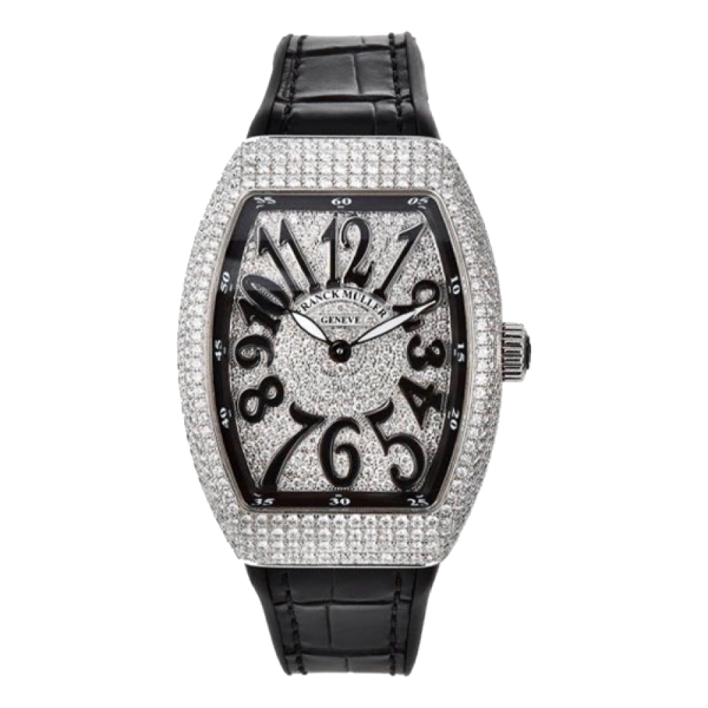 Franck Muller Vanguard V32 Steel Black Full Diamonds